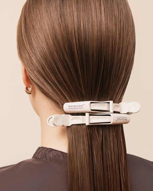 Natulique Crocodile Natural Straw Fibre Hair Clips